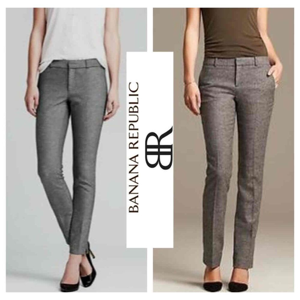 Banana Republic Gray Straight Leg Pants